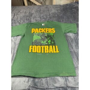 Vintage Salem Sportswear Green Bay Packers Football T Shirt Mens Large Green 90s